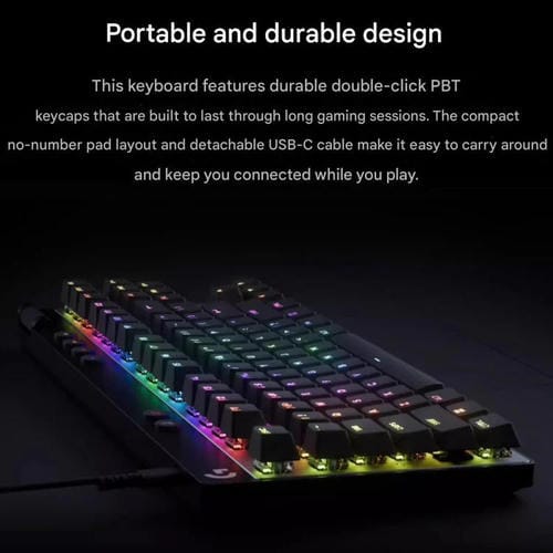 Teclado inalámbrico Logitech G PRO X TKL RAPID interruptores magnéticos (Blanco)