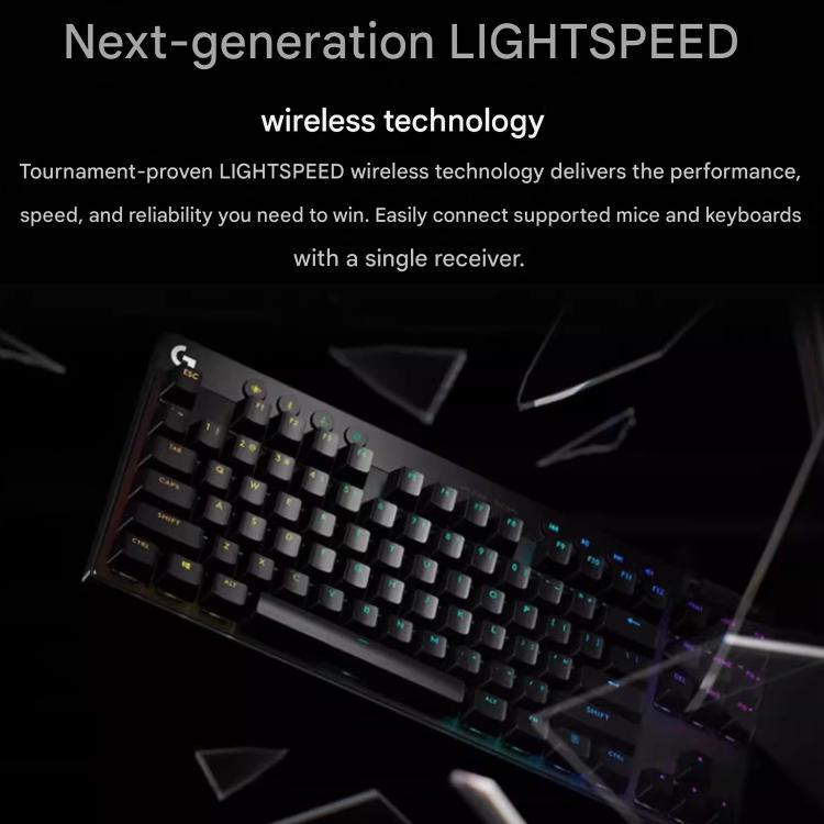 Teclado inalámbrico Logitech G PRO X TKL interruptores mecánicos GX-T (Blanco)