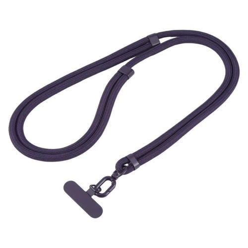 Cordón para teléfono móvil cruzado, ajustable, de poliéster de 7 mm, color sólido, bidireccional (azul marino)