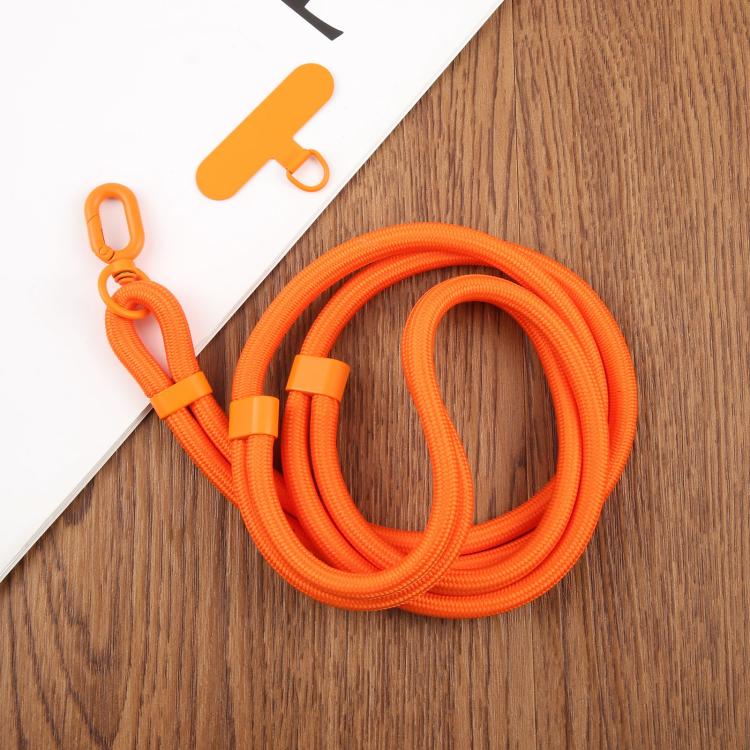 Cordón para teléfono móvil cruzado, ajustable, de poliéster de 7 mm, color sólido, bidireccional (gris claro)