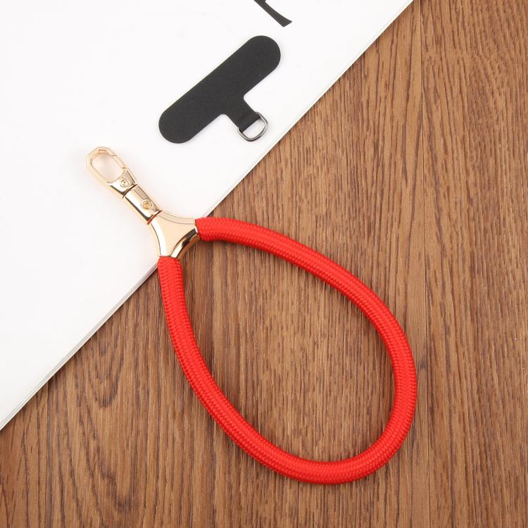 8mm Adjustable Gold Buckle Wrist Short Strap Anti-lost Mobile Phone Lanyard(Green Rose Colorful)