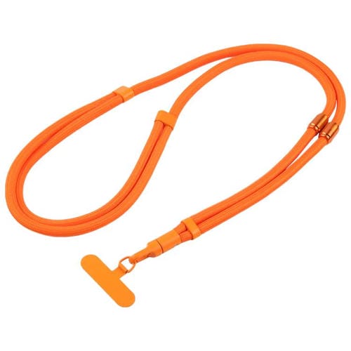 7mm 3 in 1 Threaded Adjustable Crossbody Mobile Phone Lanyard(Orange)