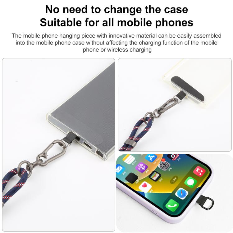 Type-C to Type-C Data Charging Cable Crossbody Phone Long Lanyard(Purple)