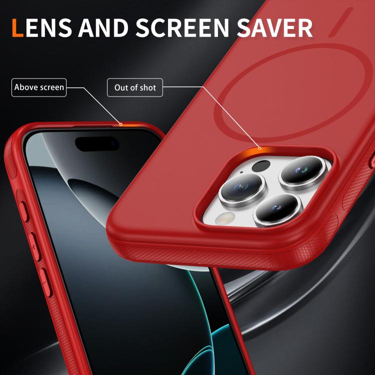 For iPhone 16 Pro Max Imitation Original Magsafe PC Hybrid TPU Phone Case(Red)