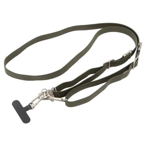 Type-C to Type-C Data Charging Cable Crossbody Phone Long Flat Lanyard(Army Green)