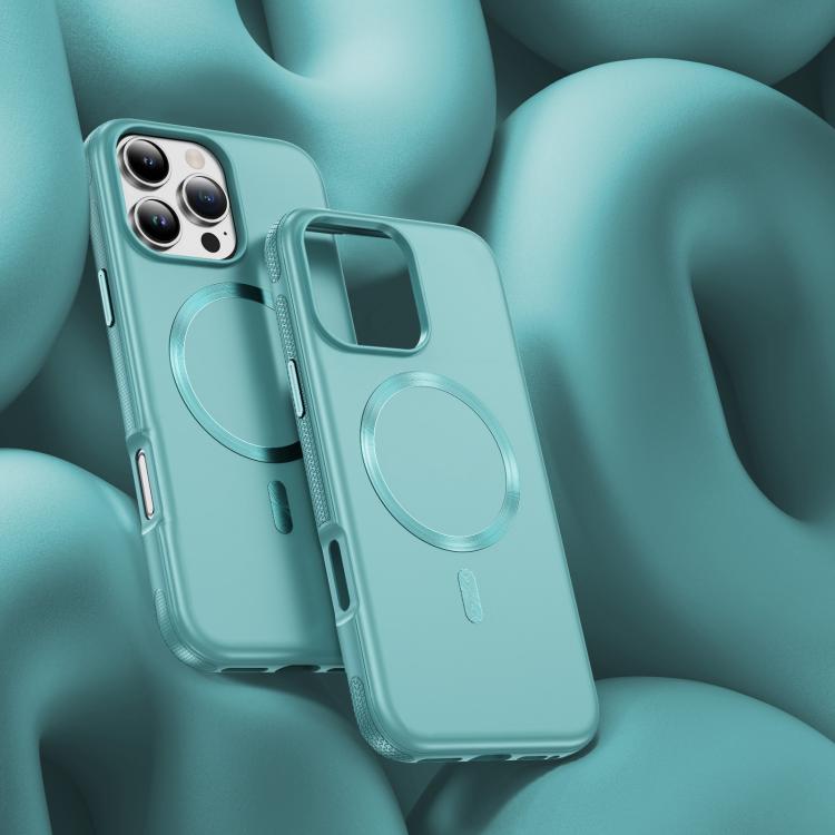 For iPhone 16 Pro Max Imitation Original CD Texture Magsafe PC Hybrid TPU Phone Case(Light Blue)