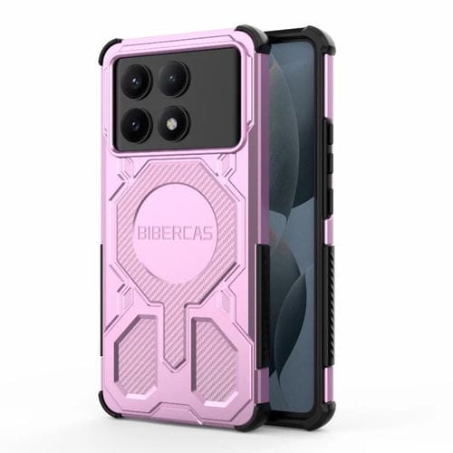 Funda BIBERCAS Real Color Series MagSafe a prueba de golpes para Redmi K70E (rosa)