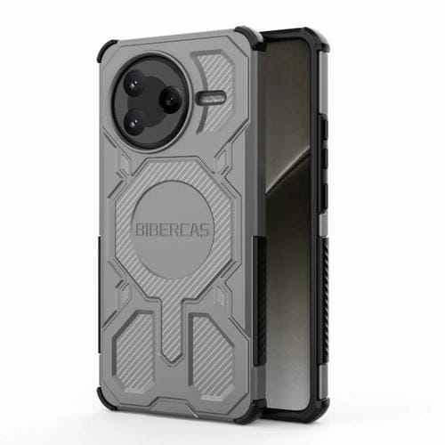 Funda BIBERCAS Real Color Series MagSafe a prueba de golpes para Redmi K80 (gris)