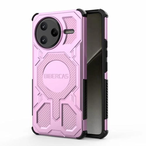 Funda BIBERCAS Real Color Series MagSafe a prueba de golpes para Redmi K80 Pro (rosa)