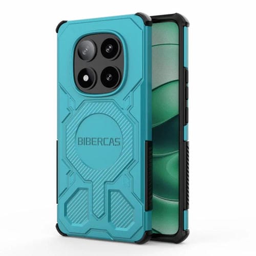 Funda BIBERCAS Real Color Series MagSafe a prueba de golpes para Redmi Note 14 Pro 5G (verde)