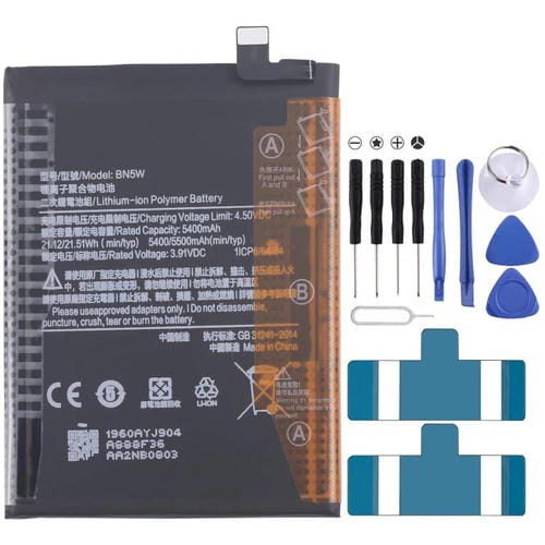 Reemplazo de batería BN5W 5500mAh para Xiaomi Redmi Note 14 Pro
