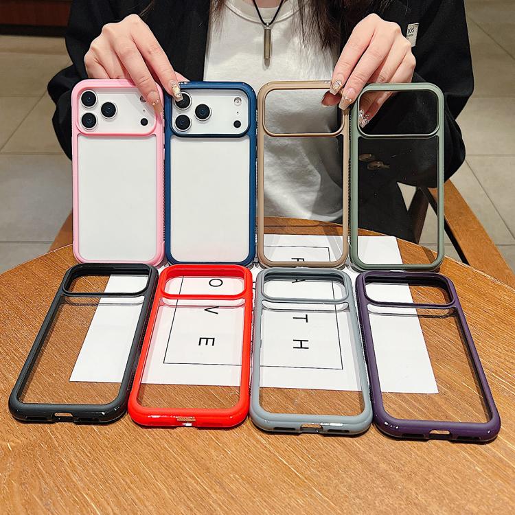 Funda de acrílico TPU transparente con borde liso para Samsung Galaxy S25/S24 5G (rojo)