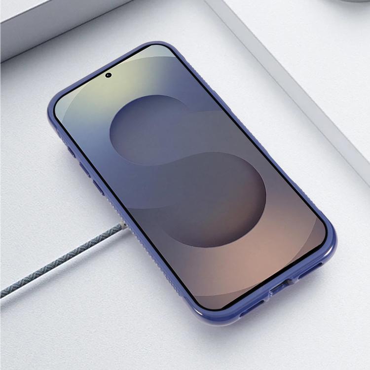 Funda MagSafe para Samsung Galaxy S25+ / S24+ 5G con borde transparente y rotación (azul rey)