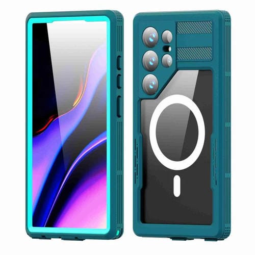 Funda RedPepper para Samsung Galaxy S24 Ultra 5G, resistente al agua IP68, triple protección MagSafe (azul)