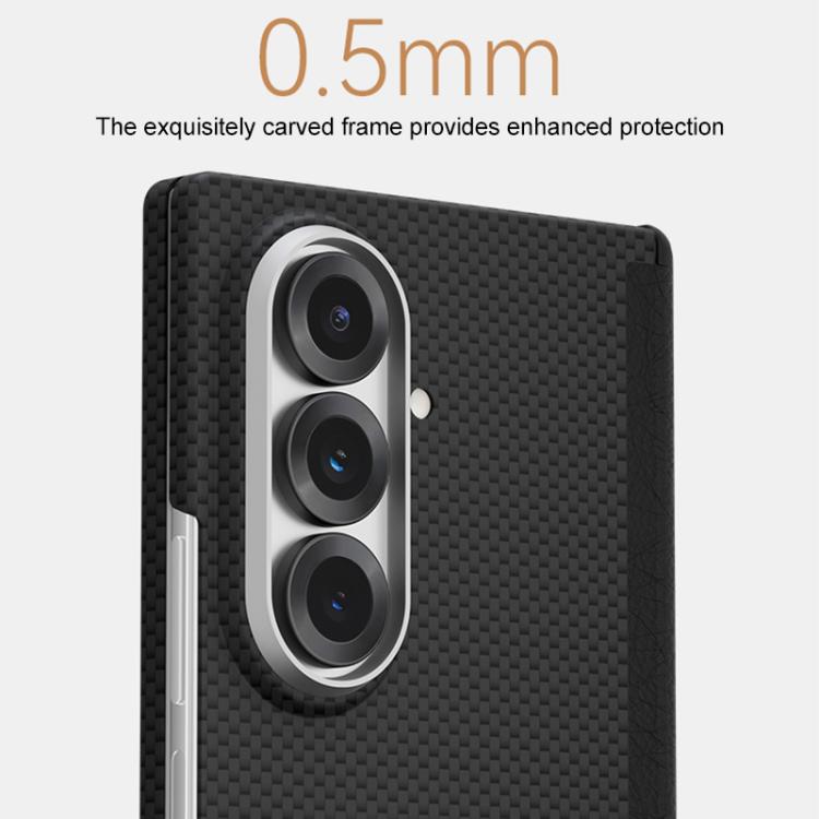 Funda magnética de nanofibra MagSafe para Samsung Galaxy Z Fold7 5G (roja)