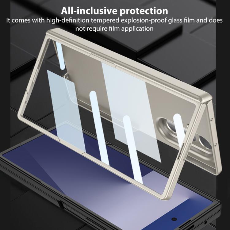 Funda para Samsung Galaxy Z Fold7 5G GKK con bisagra magnética integrada y cubierta completa (verde)