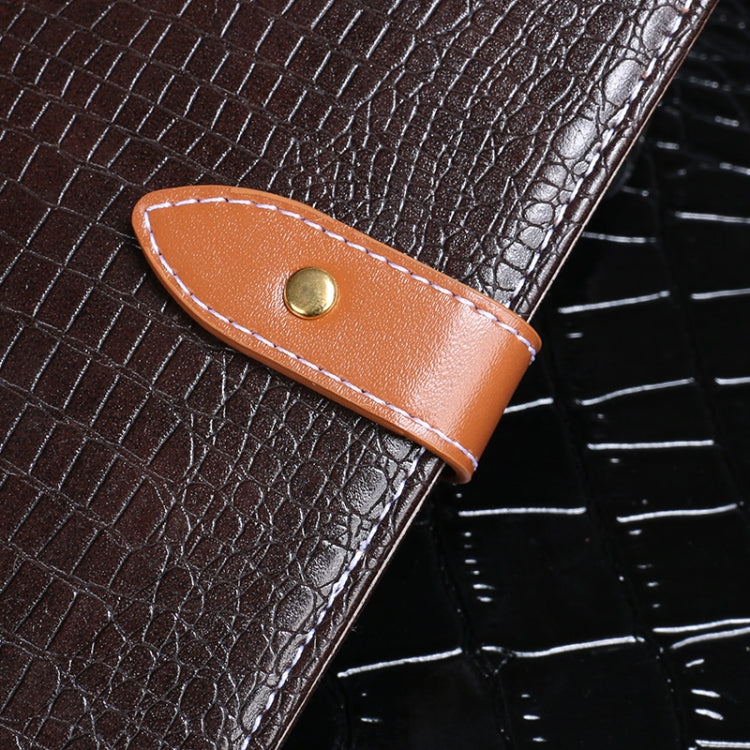 Para Nokia 3.4 idewei Funda de cuero con tapa horizontal con textura de cocodrilo con soporte, ranuras para tarjetas y billetera (azul oscuro)