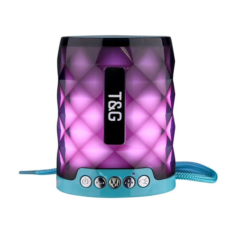 Mini Altavoz T&G Tg155 Bluetooth 4.2 Inalámbrico Portátil con Luces de Colores (Verde)