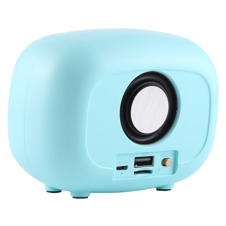 Mini Altavoz Bluetooth Q108 Retro Soporte Manos Libres Tarjeta TF Disco U FM (Azul)