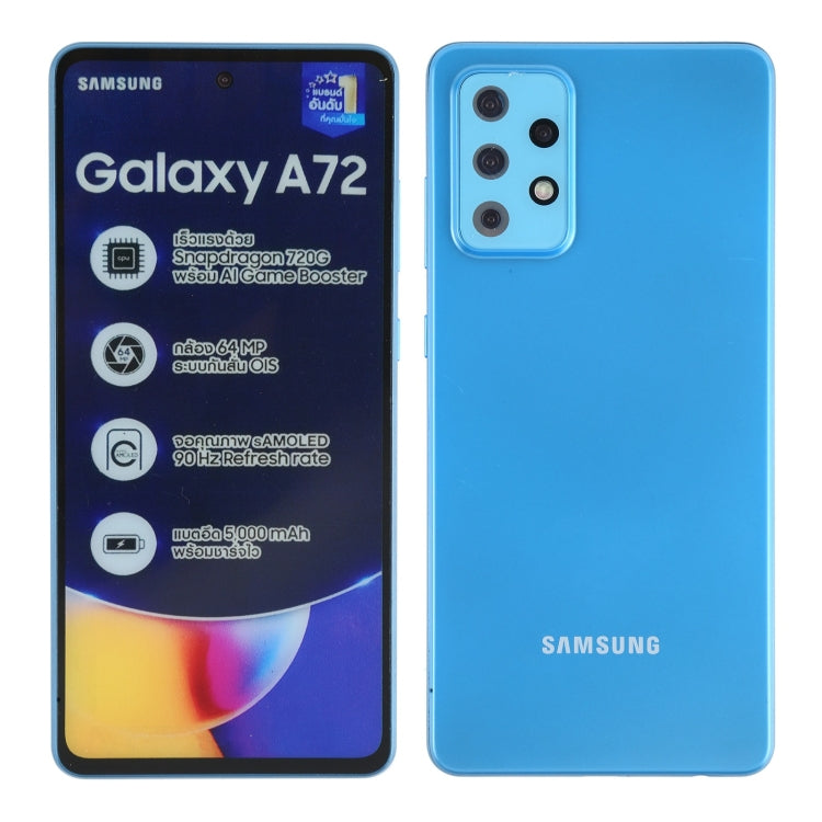 Para Samsung Galaxy A72 5G Pantalla a color Modelo de pantalla ficticia falsa que no funciona (Azul)