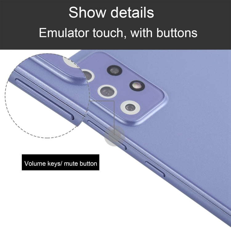 Para Samsung Galaxy A72 5G Pantalla a color Modelo de pantalla ficticia falsa que no funciona (Púrpura)