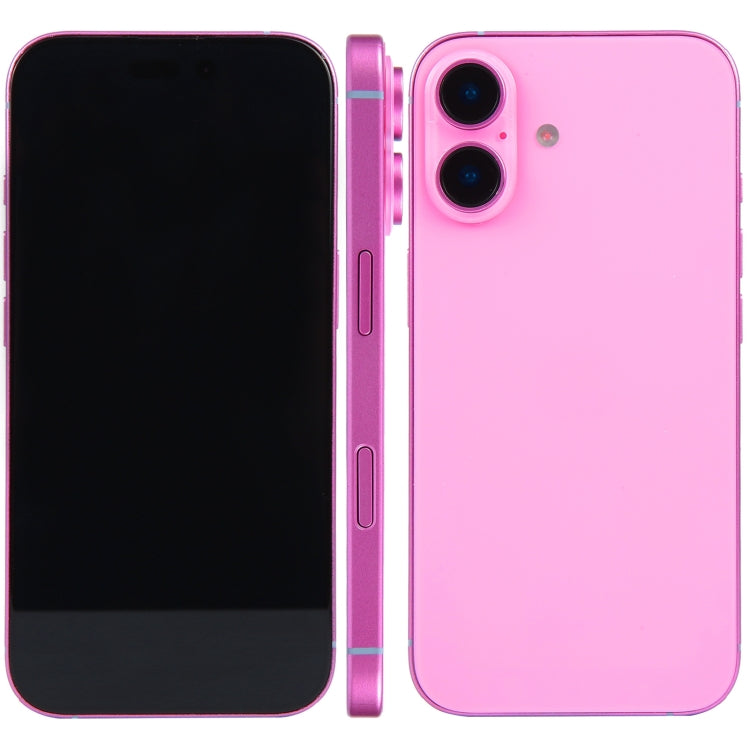 Modelo de Pantalla Falsa para iPhone 16 Plus (Rosa) sin Función