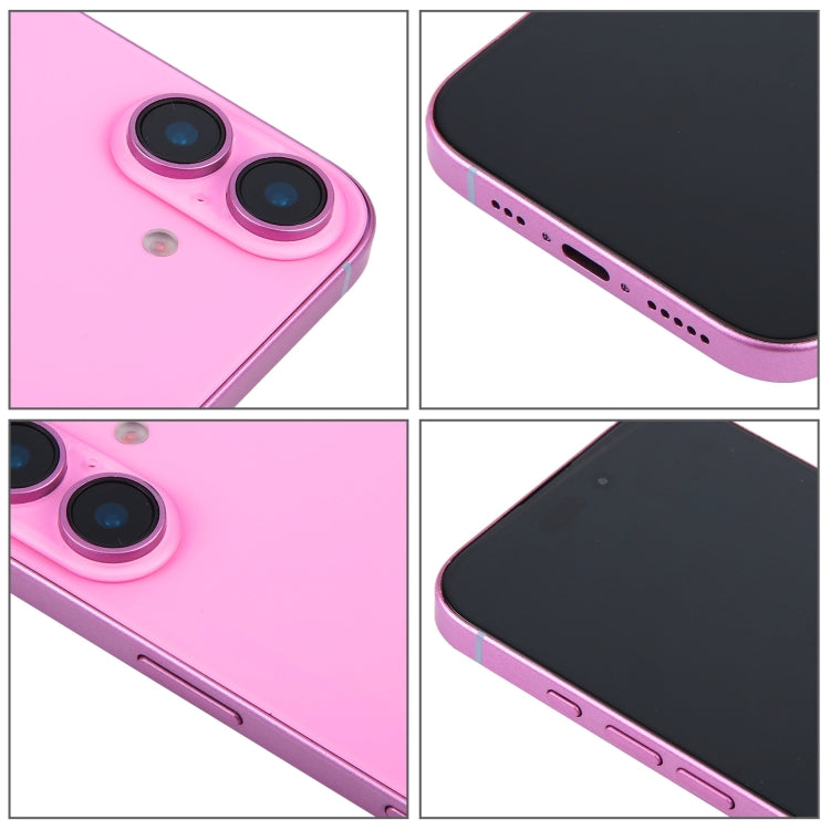 Modelo de Pantalla Falsa para iPhone 16 Plus (Rosa) sin Función