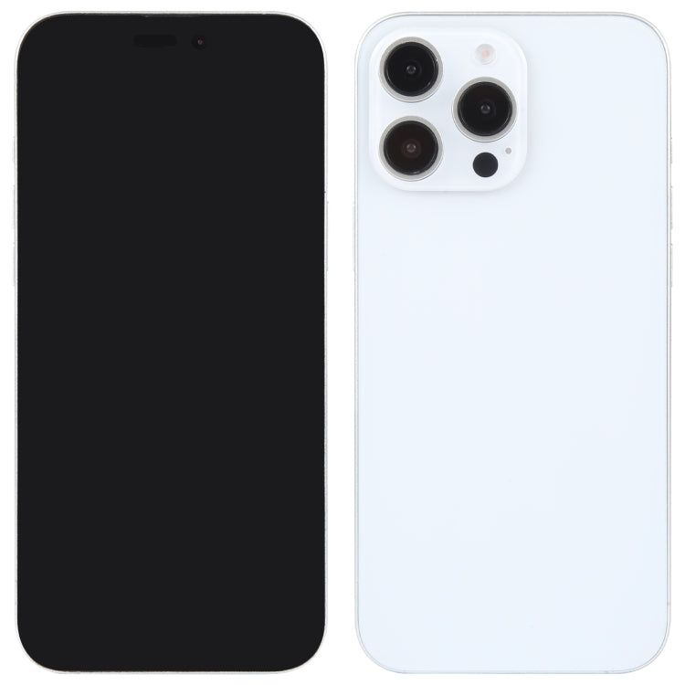 Modelo de Pantalla Falsa con Pantalla Negra para iPhone 16 Pro (Blanca)