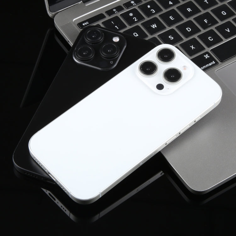 Modelo de Pantalla Falsa con Pantalla Negra para iPhone 16 Pro (Blanca)