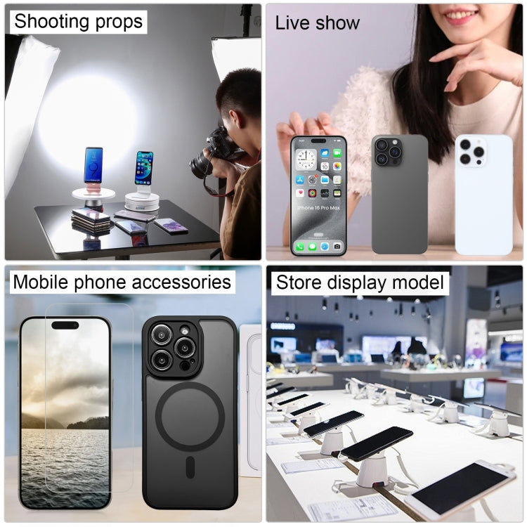 Modelo de Pantalla Falsa con Pantalla Negra para iPhone 16 Pro (Blanca)
