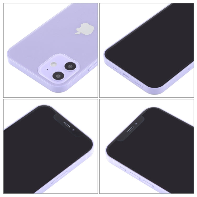 Para iPhone 12 Pantalla negra Modelo de pantalla ficticia falsa que no funciona, versión ligera (púrpura)