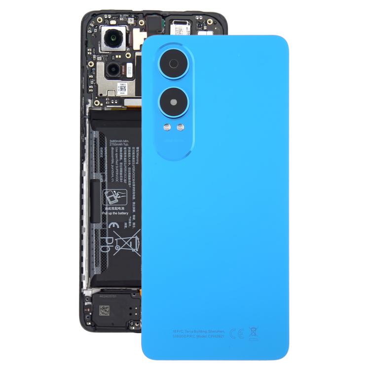 Rückseitiges Kunststoffgehäuse mit Kameraglasabdeckung für OnePlus Nord CE4 Lite (Blau)