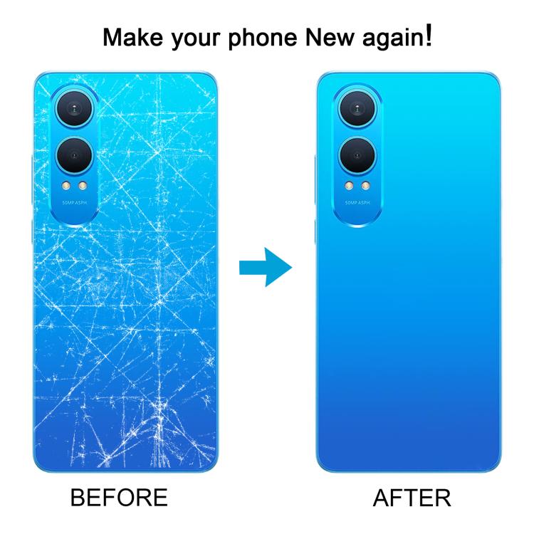 Rückseitiges Kunststoffgehäuse mit Kameraglasabdeckung für OnePlus Nord CE4 Lite (Blau)