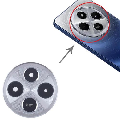 Objectif de caméra arrière Xiaomi Redmi 14C 4G (argenté)