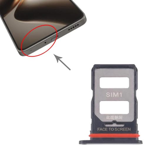 Vassoio scheda SIM Xiaomi 14T 5G (10 unità) (Nero)