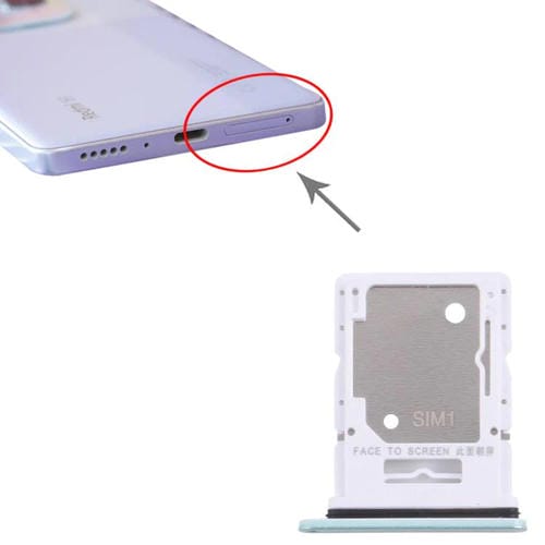 SIM Card Tray + SIM/Micro SD Xiaomi Redmi Note 14 5G (Light Green) (10 Units)