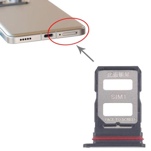 Tabuleiro Cartão SIM Xiaomi Poco F7 dourado (10 Unidades)