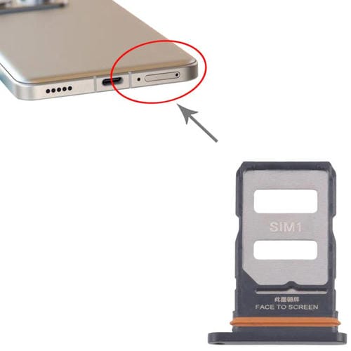 Bandeja Tarjeta SIM Xiaomi 14T Pro+ 5G (Negra) (10 Unidades)
