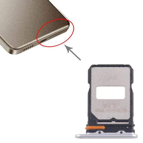 Bandeja Tarjeta SIM Xiaomi Redmi Turbo 4 Pro (Plateada) (10 Unidades)
