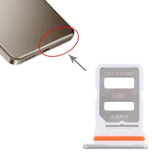 Bandeja Tarjeta SIM Xiaomi Redmi Turbo 4 (Plateada) (10 Unidades)