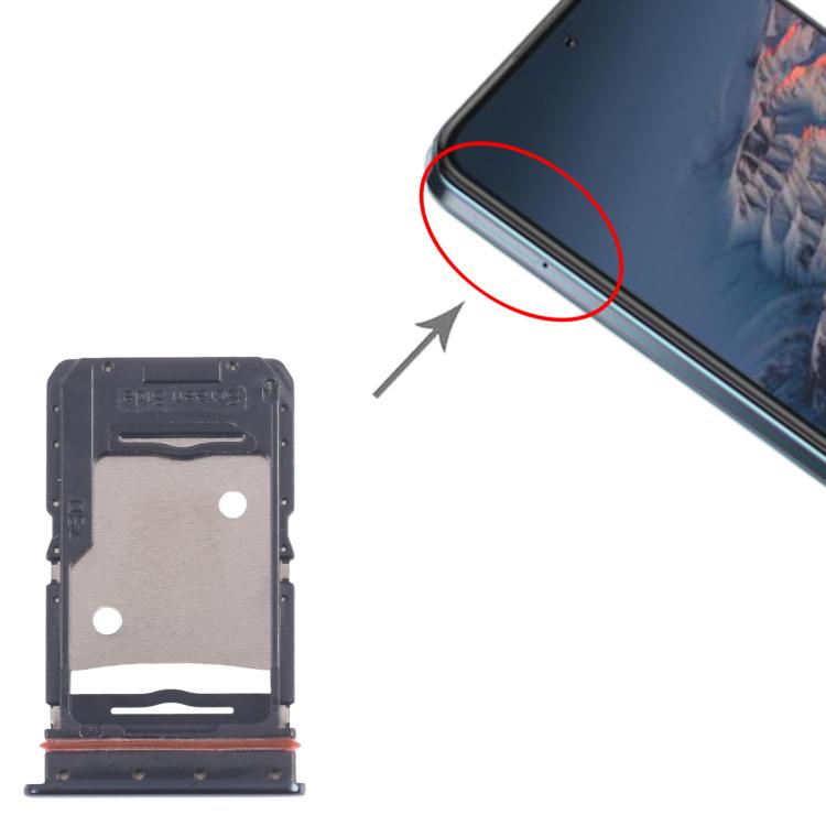 Tabuleiro Cartão SIM e Micro SD Tecno Camon 18 P (Preto) (10 Unidades)