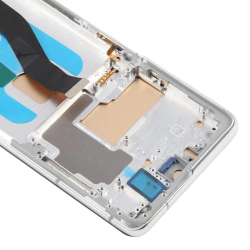 Pantalla LCD TFT de 6,66 pulgadas para Samsung Galaxy S21 Ultra SM-G998B, digitalizador completo con marco, sin identificación de huellas dactilares (plateado)