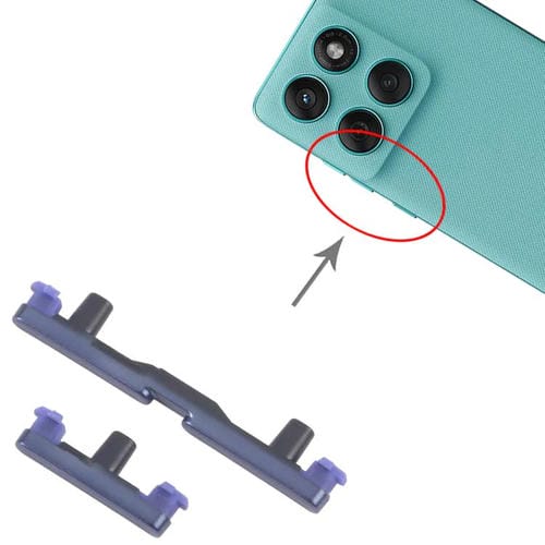 Para Motorola Edge 60 Fusion 10 pares de botones de encendido y control de volumen (azul)