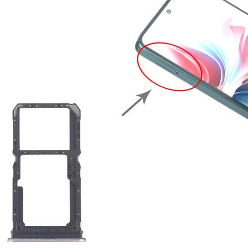 Bandeja para tarjeta SIM original (10 unidades) para OPPO F25 Pro + bandeja para tarjeta SIM/bandeja para tarjeta Micro SD (rosa)