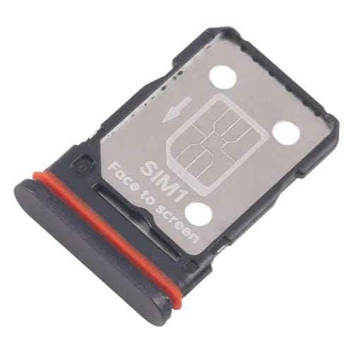 Bandeja para tarjeta SIM original (10 unidades) para OPPO F29 (negro)