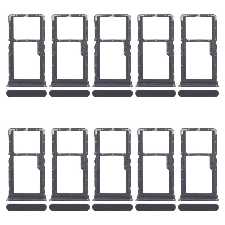 Bandejas para tarjeta SIM originales (10 unidades) para Realme 10 Pro 5G RMX3663 RMX3660 RMX3661 + bandeja para tarjeta SIM/tarjeta Micro SD (negra)