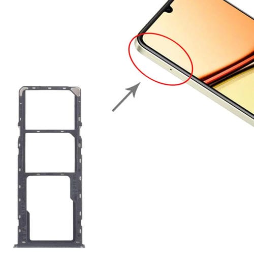 Para Realme C61 4G RMX3939 RMX3930 10 bandejas SIM originales + bandejas SIM + bandejas Micro SD (verde)