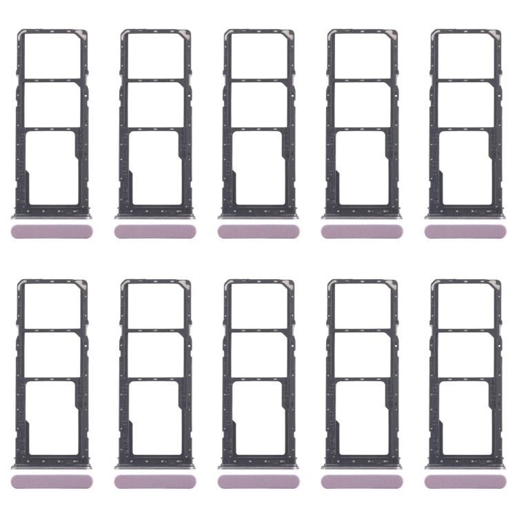Bandejas para tarjeta SIM original (10 unidades) + bandeja para tarjeta SIM + bandeja para tarjeta Micro SD (morado) para Realme Narzo C71 4G RMX5303