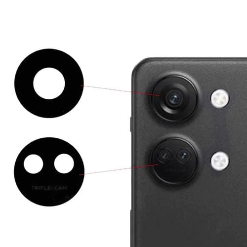 Juego de lentes para cámara trasera PHK110 para OnePlus Ace 2V (negro)