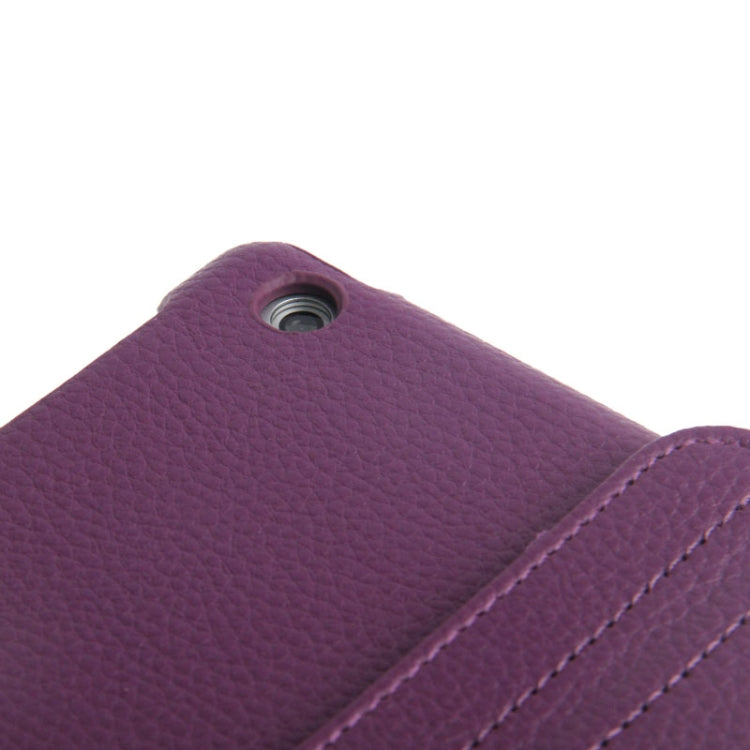 Funda para Tableta Litchi Texture 360 Grados Rotación con Soporte para iPad Air Air 2 iPad 9.7 (2017) iPad 9.7 (2018) (Púrpura)